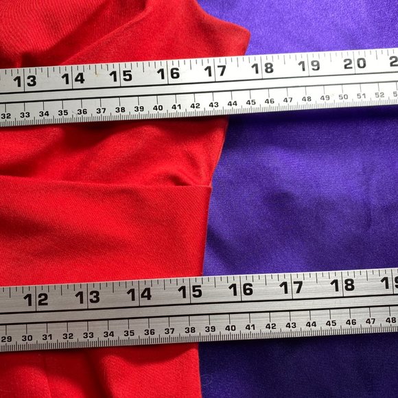 📌 Donna Ricco Timeless Red Cotton Blend  Dress - Picture 9 of 13